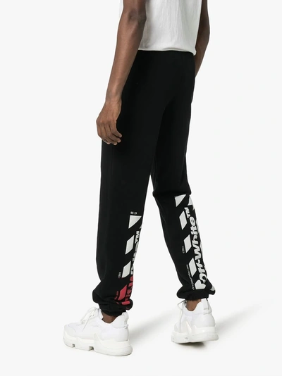 Shop Off-white Logo Sweatpants In Black