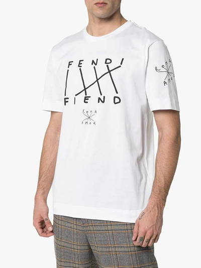 Shop Fendi Fiend Print T-shirt In F0qa0