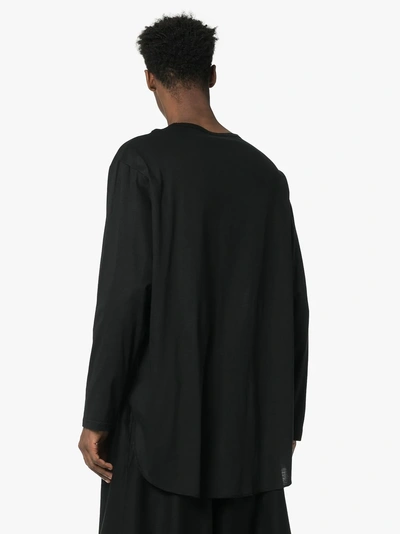 Shop Yohji Yamamoto Printed Long-sleeve T-shirt In Neutrals