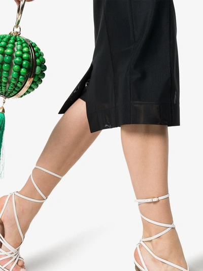 Shop Dolce & Gabbana High-waisted Mesh Pencil Skirt In Black