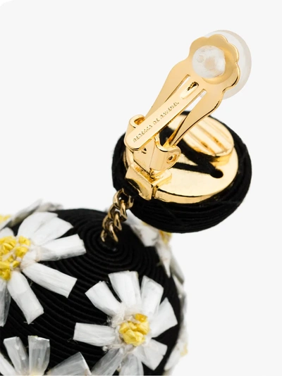Shop Rebecca De Ravenel Hängeohrringe Mit Blütenapplikationen In Black