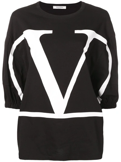 Shop Valentino Maxi V Top - Black