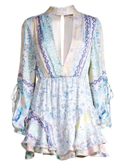 Shop Hemant & Nandita Split Sleeve Print Dress In Multi