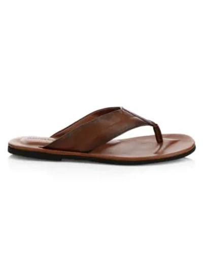 Shop To Boot New York Men's Leather Thong Sandals In Brown