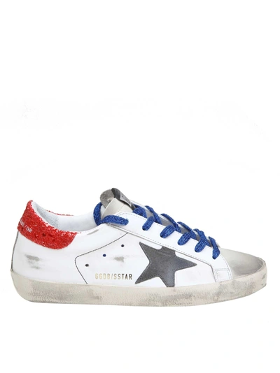 Shop Golden Goose Superstar Sneakers In White Leather