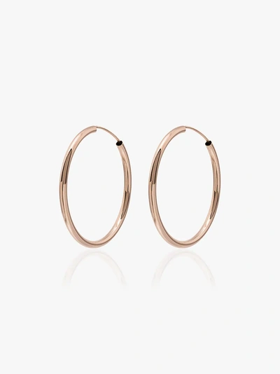 Shop Jacquie Aiche 14k Rose Gold Hoop Earrings In Metallic