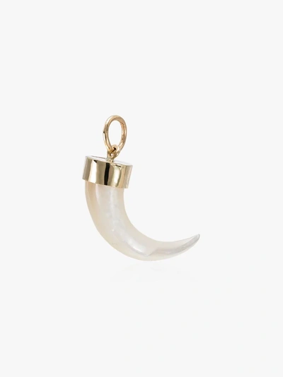 Shop Jacquie Aiche 14k Yellow Gold Tusk Charm In White