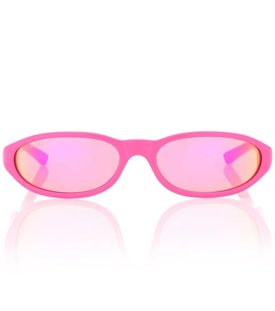 Shop Balenciaga Neo Round Sunglasses In Pink