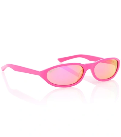 Shop Balenciaga Neo Round Sunglasses In Pink