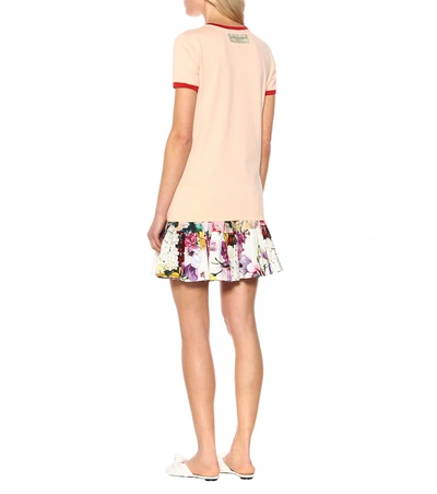 Shop Dolce & Gabbana Printed Cotton T-shirt In Pink