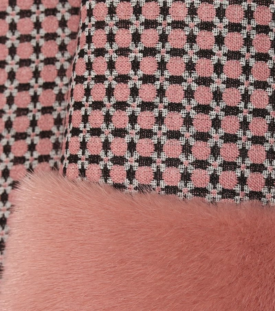 Shop Fendi Wool Coat In Pink