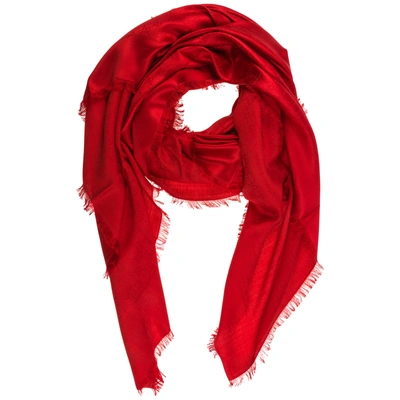 Shop Gucci Women's Wool Scarf Antaria In Red