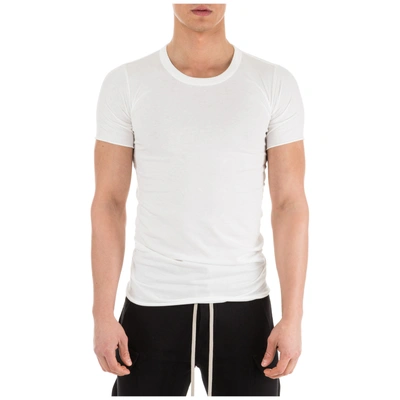 Shop Rick Owens Men's Short Sleeve T-shirt Crew Neckline Jumper In White