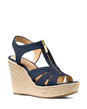 michael kors berkley weave canvas espadrille wedges