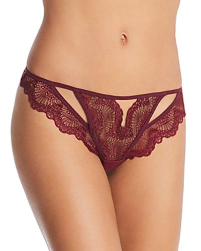 Shop Thistle & Spire Kane Lace Thong In Cherry