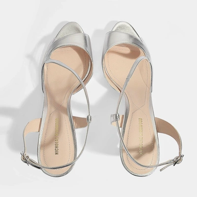 Shop Nicholas Kirkwood | 70mm Maeva Pearl S Sandals In Silver Metallic Nappa Leather