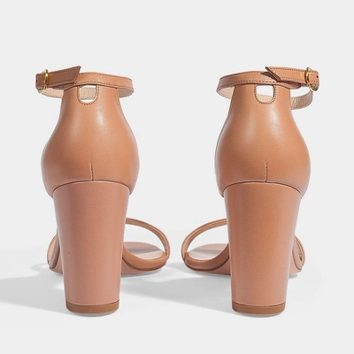 Shop Stuart Weitzman | Nearly Nude Sandals In Nude Calfskin