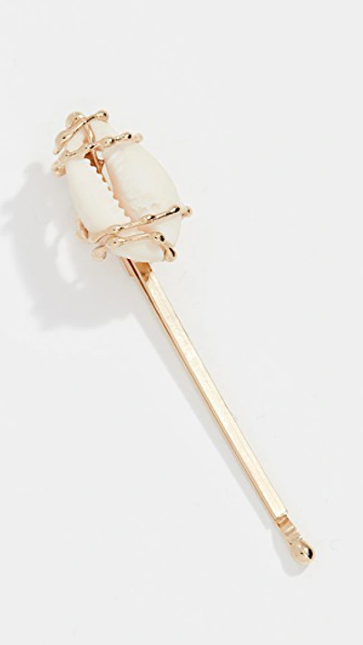 Shop Rosantica Beatrix Hair Pin In Gold/crystal