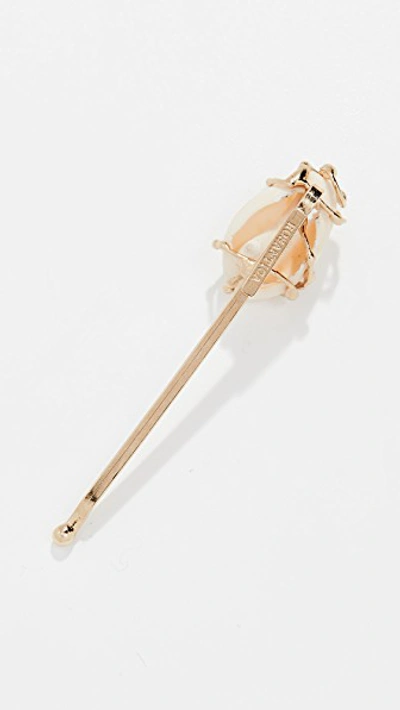 Shop Rosantica Beatrix Hair Pin In Gold/crystal