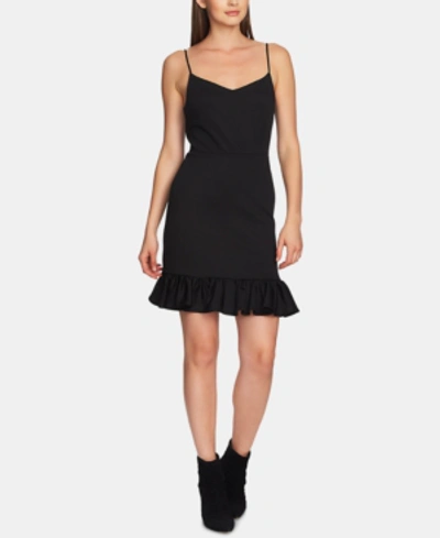 Shop 1.state Ruffle-hem A-line Dress In Rich Black