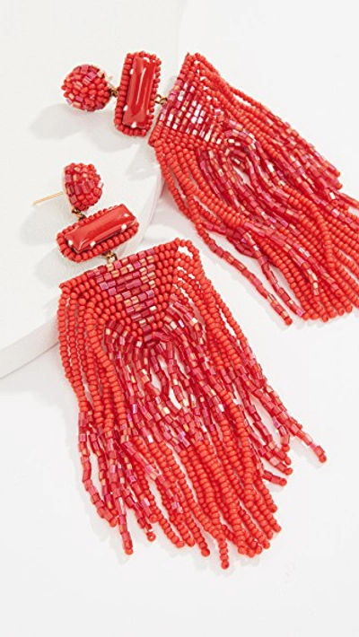 Shop Deepa Gurnani Jody Earrings In Red