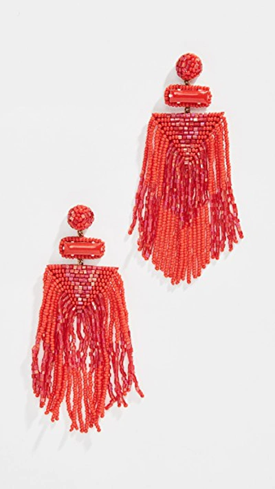 Shop Deepa Gurnani Jody Earrings In Red