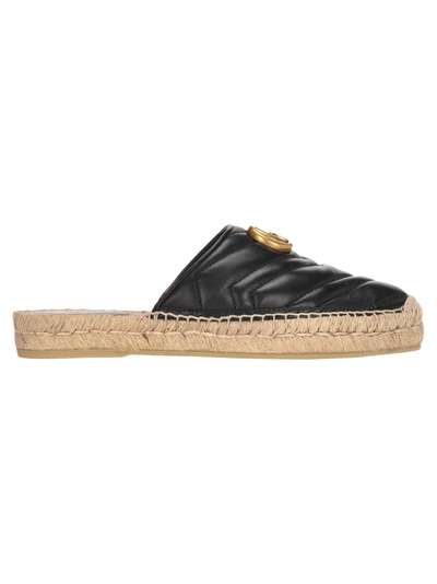 Shop Gucci Pilar Espadrills Sabot In Black