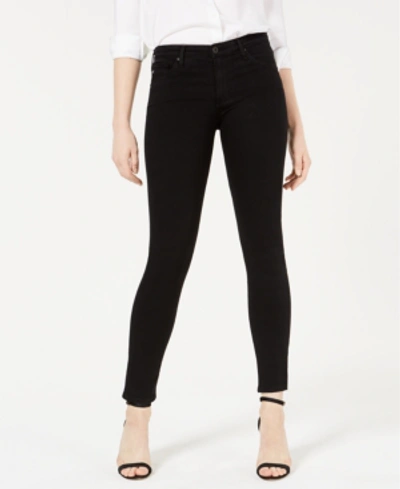 Shop Ag Prima Cropped Mid-rise Jeans In Sba Black