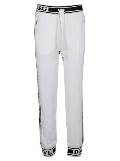 Shop Dolce & Gabbana Sweat Pants In White