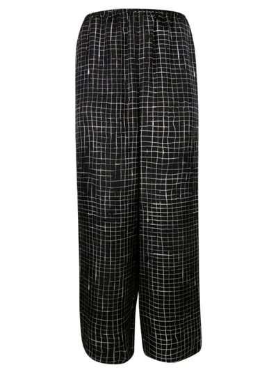 Shop Theory Grid Twill Trousers In Black/white