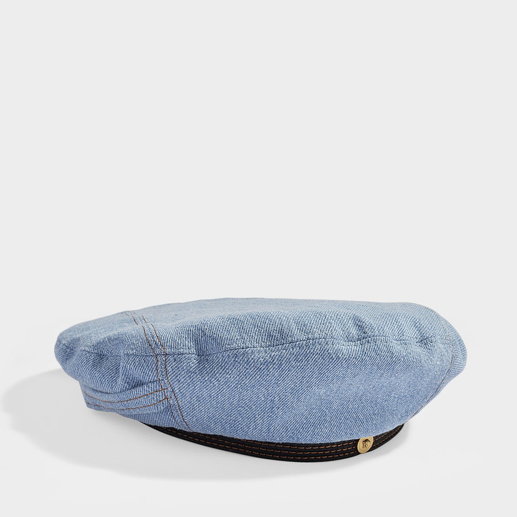 versace denim beret