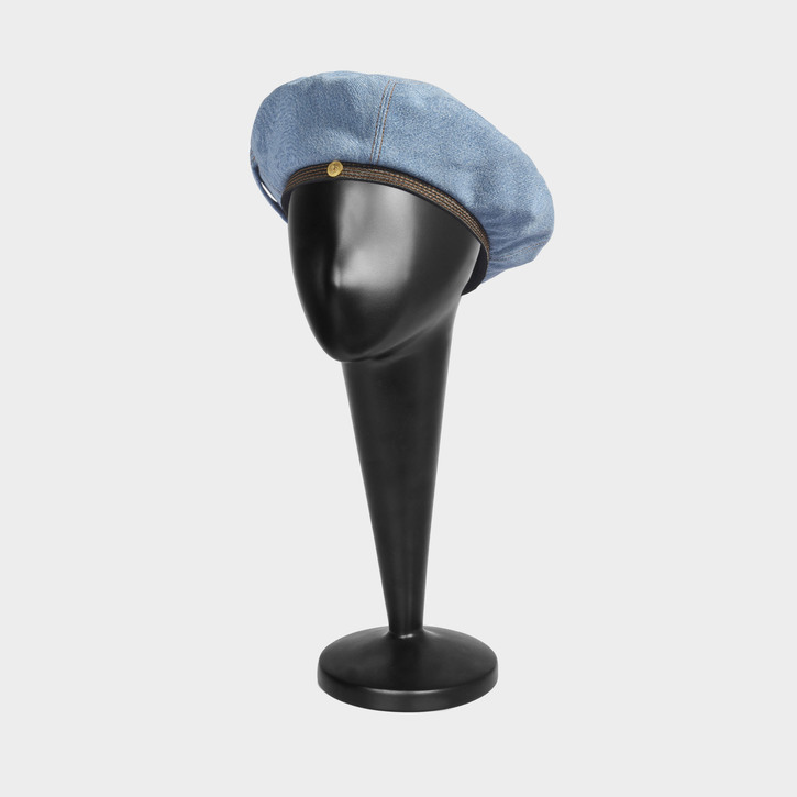 versace denim beret