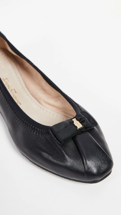 Shop Ferragamo My Joy Flats In Nero