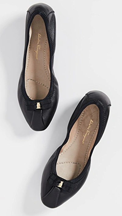 Shop Ferragamo My Joy Flats In Nero