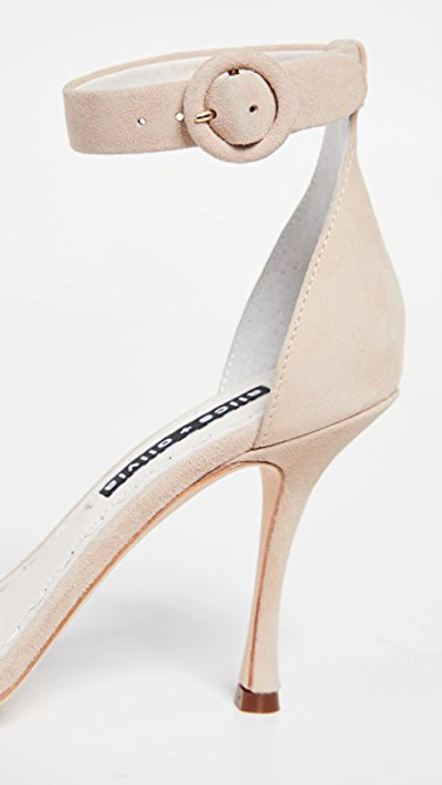 Shop Alice And Olivia Danelle Ankle Strap Sandals In Nude