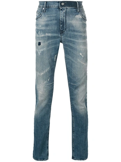 Shop Rta Distressed Skinny Jeans - Blue