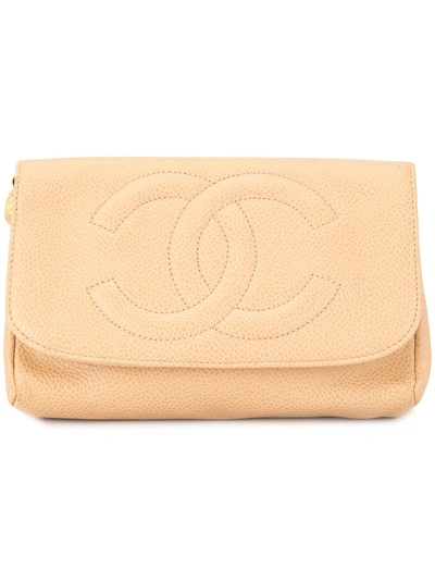 Pre owned Chanel Vintage Cosmetic Pouch Bag ModeSens