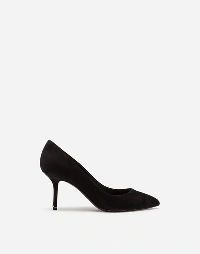 Shop Dolce & Gabbana Pumps In Suede In Black