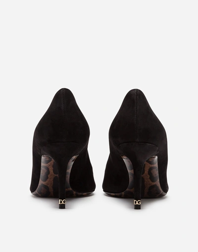 Shop Dolce & Gabbana Pumps In Suede In Black