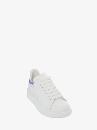 Shop Alexander Mcqueen Oversized Sneaker In White/shock Pink