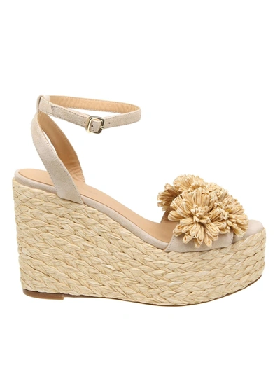 Shop Paloma Barceló Paloma Barcelo Sandals In Suede Beige Color In Natural