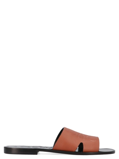 Shop Loewe 'anagram' Shoes In Brown