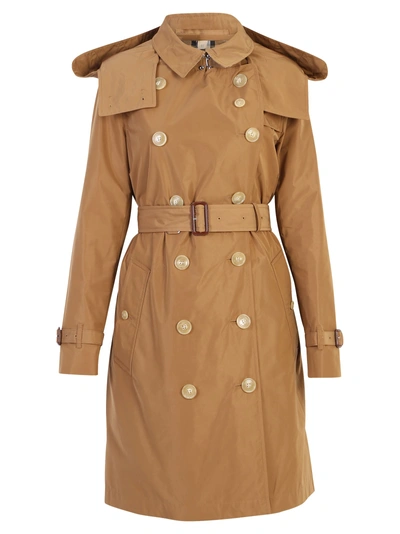 Shop Burberry Kensington Trench Coat In Brown