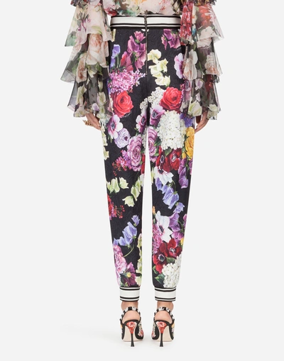 Shop Dolce & Gabbana Printed Brocade Pants In Floral Print