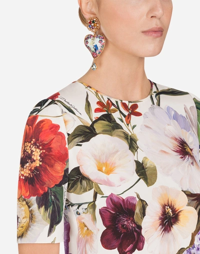 Shop Dolce & Gabbana Floral-print Silk Blouse In Floral Print