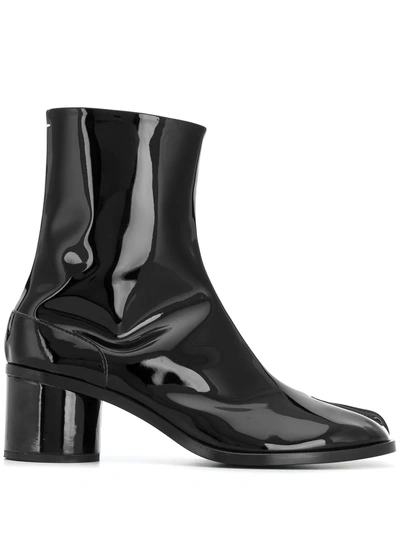 Shop Maison Margiela Tabi Ankle Boots In H1953 Black / Red