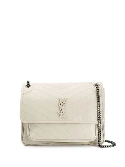 Shop Saint Laurent Baby Niki Shoulder Bag - Neutrals