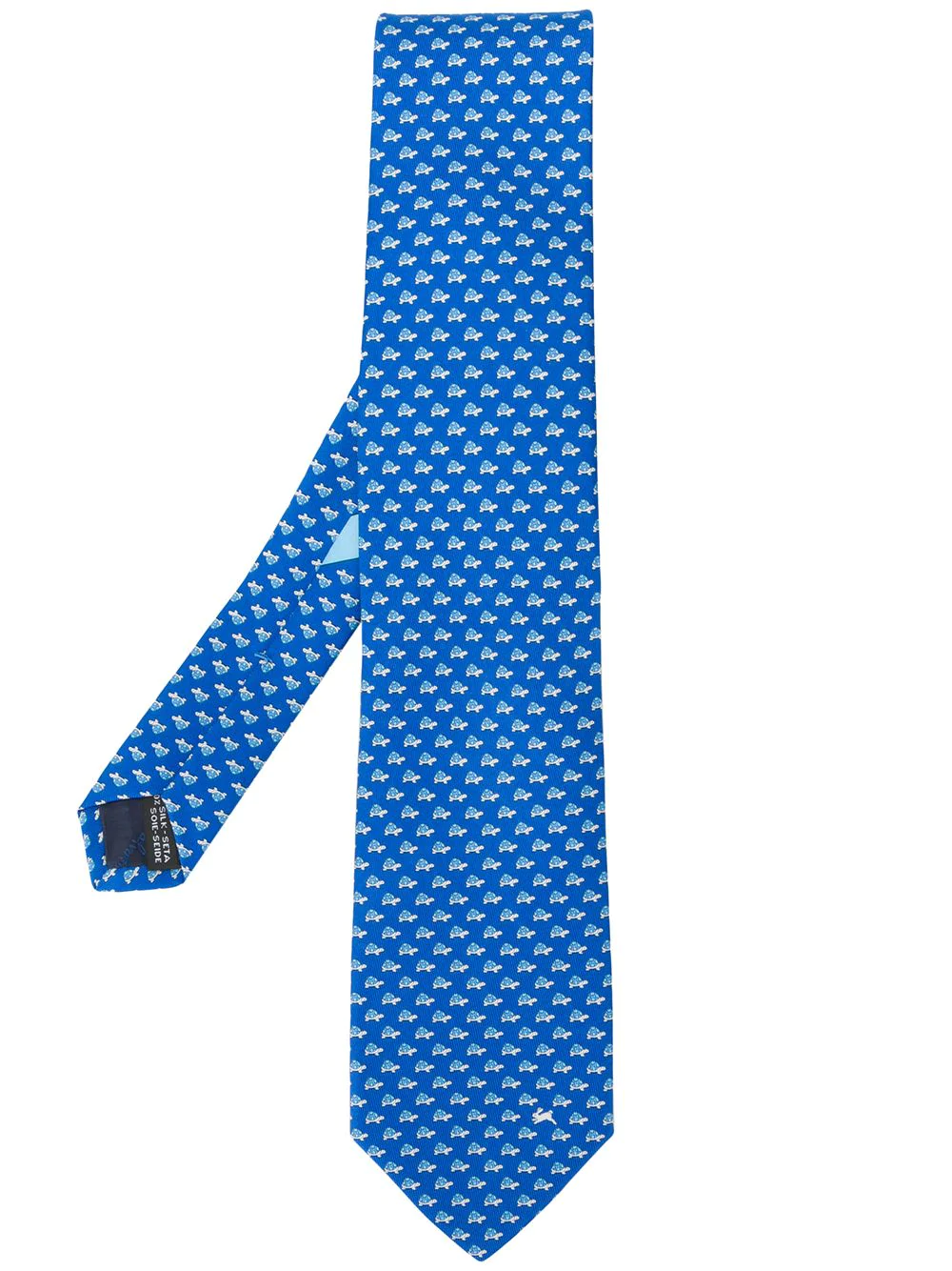 Salvatore Ferragamo Turtle Woven Tie - Blue | ModeSens