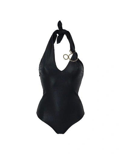 Shop Água De Coco One-piece Swimsuits In Black
