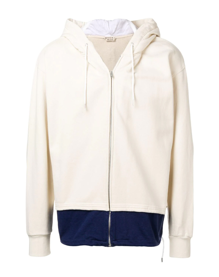 Marni 米白色拼色连帽衫in Neutrals Modesens